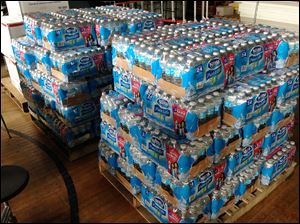 Perrysburg Schools bought about 160 cases of bottled water and has asked parents that if there is a drinking ban to send students with a bottle of water and a packed lunch.