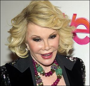 Joan Rivers' daughter says she is resting comfortably after being rushed to the hospital Thursday.
