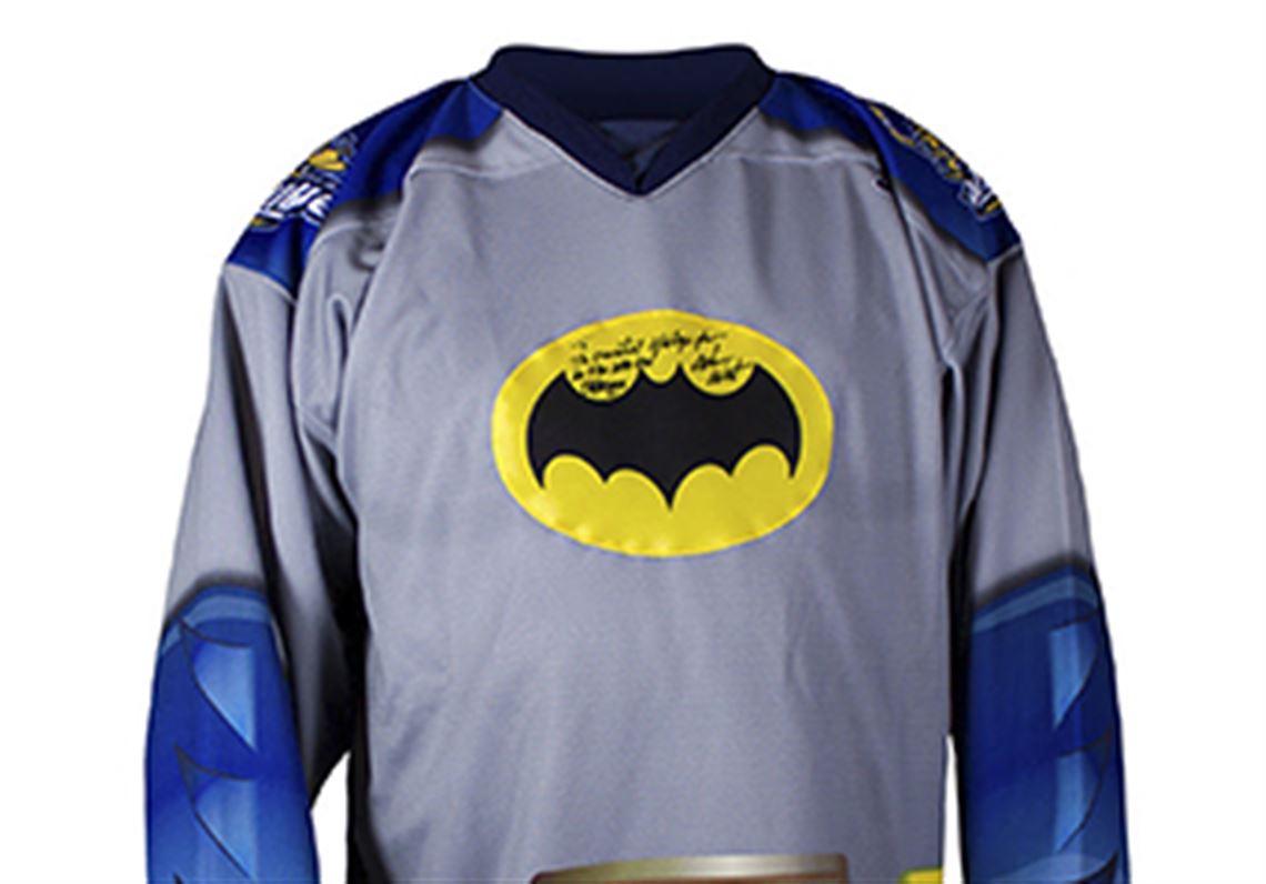 batman goalie jersey