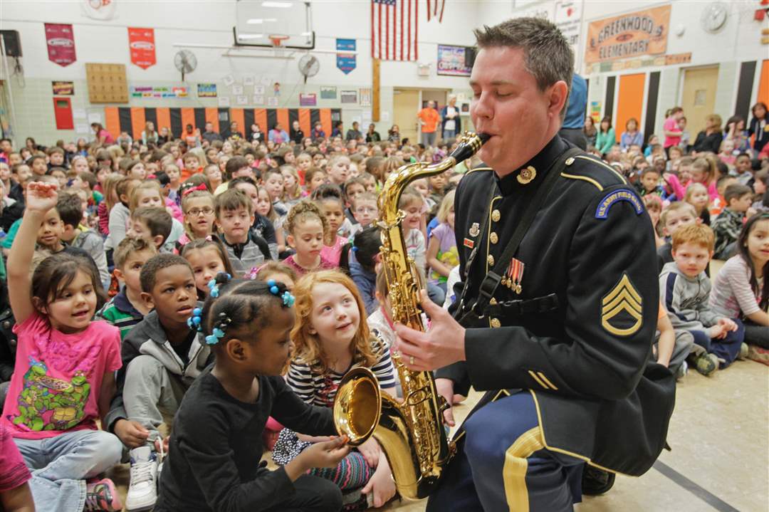 U.S. Army Field Band Saxophone Quartet clinic The Blade