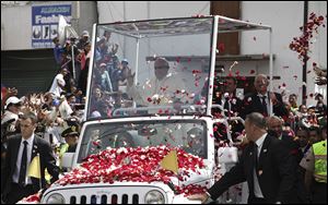 Pope Francis’ Jeep Wrangler for the United States’ visit is expected to be similar to the white four-door Wrangler the Pope used while visiting Ecuador in July.