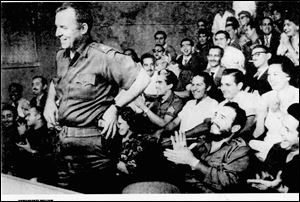 Billy Morgan of Toledo with Cuba’s Fidel Castro in the front row.