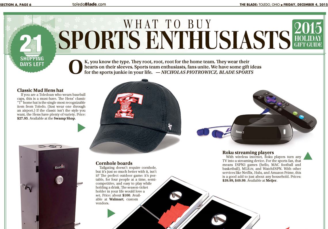 Holiday Gift Guide Sports enthusiast The Blade