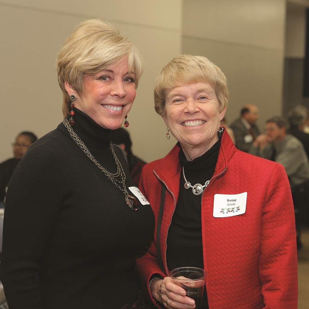 Katie-Burton-and-Elizabeth-Betsy-Brady-at-the-College-of-Engineering-Holiday-Reception
