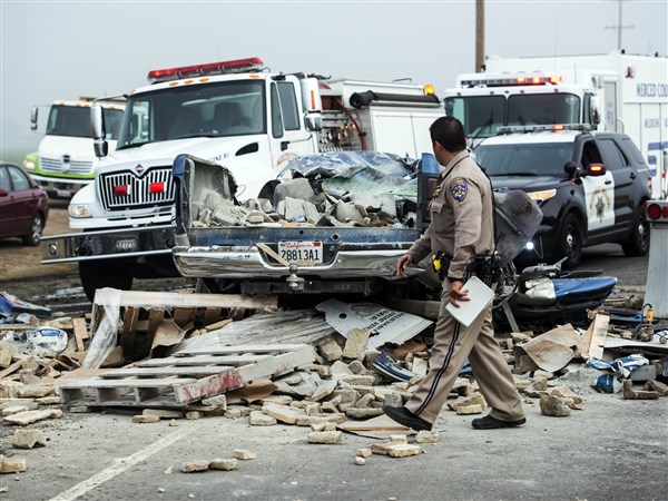 2 killed in crashes involving 16 cars in California | The Blade