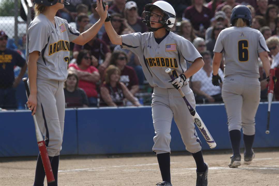 IN PICTURES Archbold softball downs Paulding The Blade