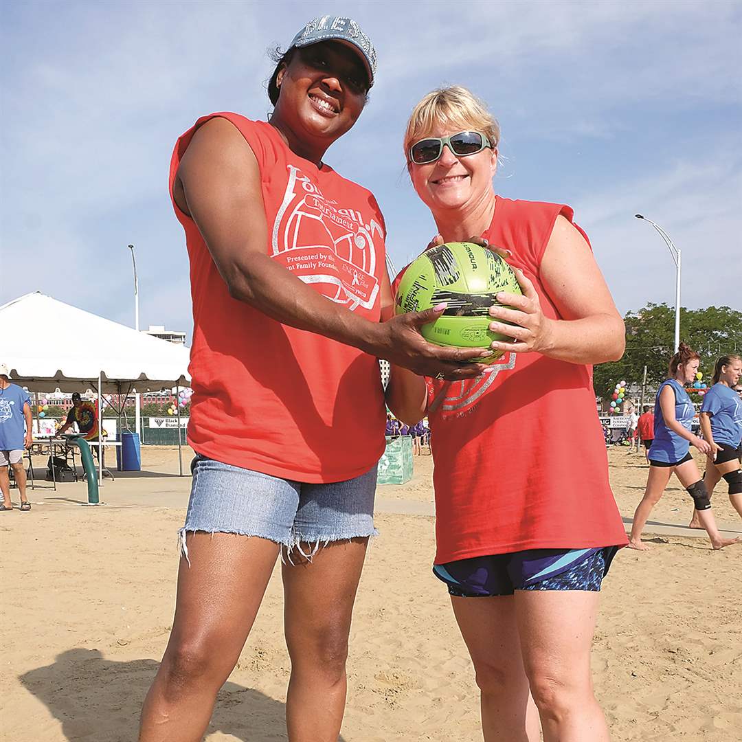 SOC-pollyball20p-Medical-Mutual-team-Teria-Quinn-and-Karen-Baron