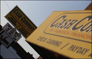 A zoning change proposed would limit any new such payday lenders to one for every 30,000 Toledoans and require at least 2,000 feet between each.