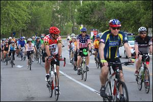 Riders take part in the Ride of Silence in Toledo in 2014. This year's Ride of Silence begins Wednesday evening at 7 p.m. on the University of Toledo campus.