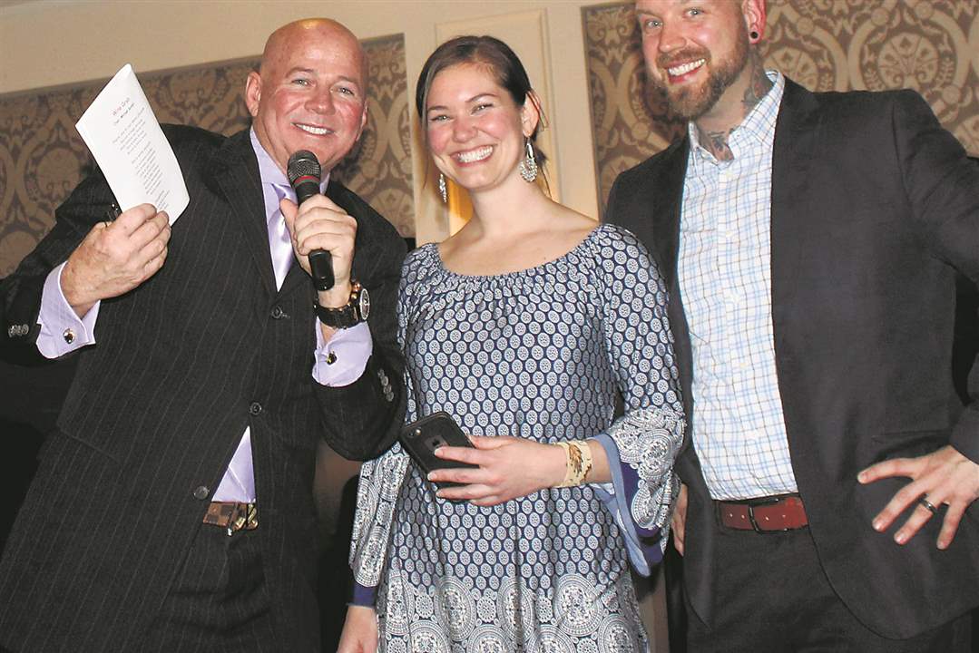 SHAKEN-Group1-jpg-1-Richard-Leonard-Barr-s-Public-House-left-with-Stephanie-Soldner-and-Chef-Dustin-Schoenhofer