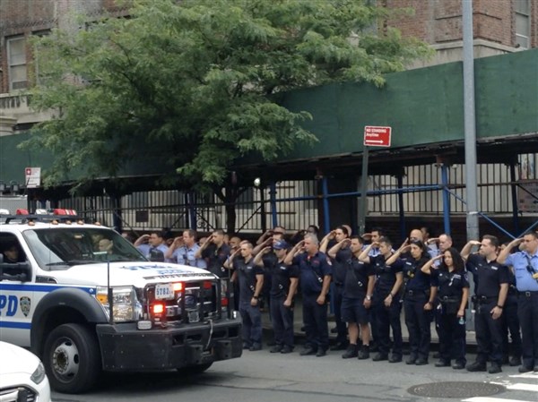 A blue wall of grief
