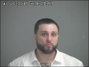 The Sandusky County Sheriff’s Office said Mickey M. Hardy (pictured), 37, and Jordan M. Chapman, 26, escaped from the Sandusky County Jail at about 2:30 p.m. on Monday.