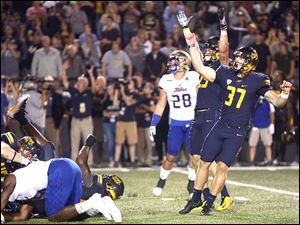 UT kicker Jameson Vest was first-team All-MAC last season as a junior and made a game-winning kick in the Rockets 54-51 victory over Tulsa.