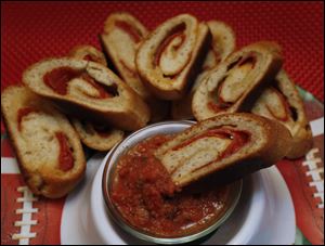 Pepperoni Bread and dip from Urban and Shelley Meyer.