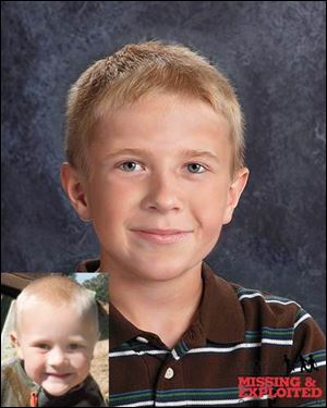 This is photo of Tanner Skelton, age progressed to 9, and went missing at age 5.