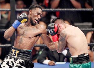 IBF Lightweight Champion Robert Easter, Jr., battles Denis Shafikov during last title defense June 30 at the Huntington Center.