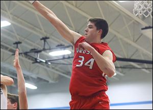 Wauseon's Austin Rotroff, shown in a game earlier this season, put up 20 points Saturday to help the Indians stay undefeated with a 48-43 win over Southview.
