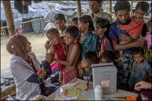 About 60 percent of the Rohingya refugees in Myanmar are children.
