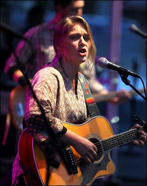 Crystal Bowersox performs at Promenade Park in July of 2017.