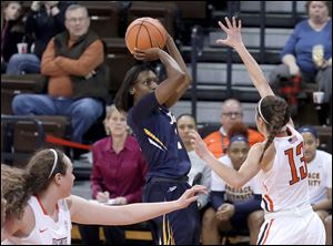 Mikaela Boyd is showing off her versatility this season with 11.7 points, 8.2 rebounds, and 4.3 assists per game.