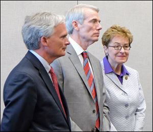Rep. Bob Latta, left, Sen. Rob Portman, and Rep. Marcy Kaptur all voted to end the government shutdown this week.