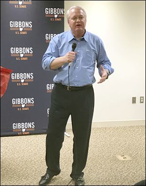 Mike Gibbons, Republican candidate for U.S. Senate, speaks to Oregon Republican Club at Bay Park Promedica Hospital Friday, February 2, 2018.