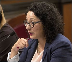 California Assemblywoman Cristina Garcia. The head of California's legislative women's caucus and a leading figure in the anti-sexual harassment movement #MeToo is herself the subject of a sexual misconduct claim, Politico reported Thursday, Feb. 8, 2018.
