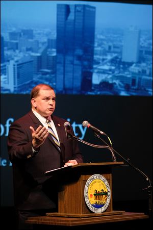 Mayor Wade Kapszukiewicz delivers the 2018 State of the City Address Thursday, February 22, 2018, at the Ohio Theatre and Event Center in Toledo.