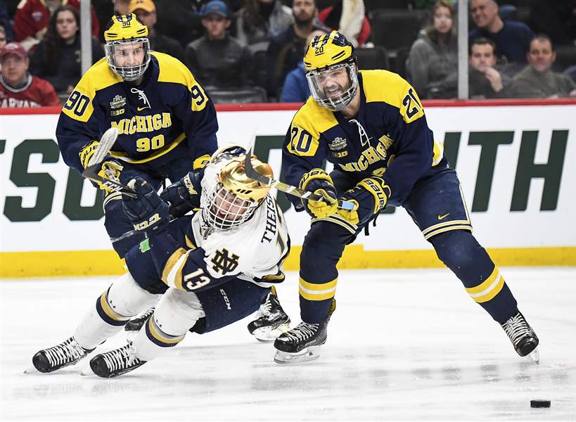 Late goal sends Notre Dame to Frozen Four final over Michigan - The Blade