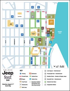 Map for Toledo Jeep Fest 2018
