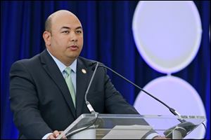 In this June 28, 2016, file photo, former Ohio House Speaker Cliff Rosenberger talks at an event in Columbus.