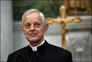 Cardinal Donald Wuerl, archbishop of Washington, speaks during a news conference at the Cathedral of St. Matthew the Apostle in Washington.