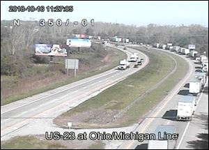 Photo captured from an ODOT traffic camera of U.S. 23 northbound.