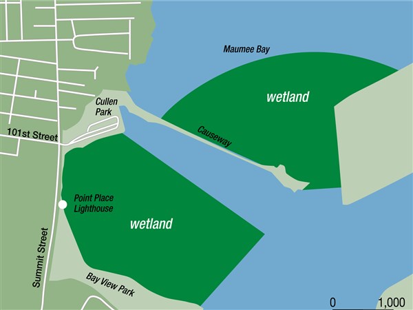 Point Place Ohio Map Maumee River Wetlands Plan Draws Criticism From Point Place Residents | The  Blade