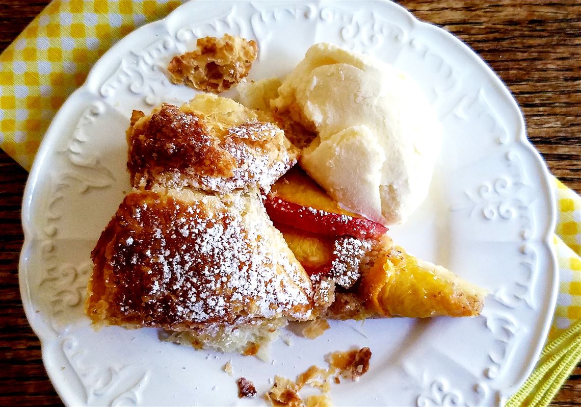 From the Pantry Peach and Frangipane Puff Pastry Tart   The Blade