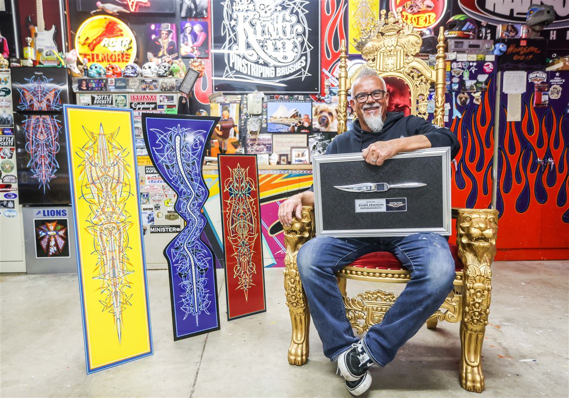 Steady hands: Wauseon pinstriper's tiny brushstrokes are admired around the  world | The Blade, image size:1140x798