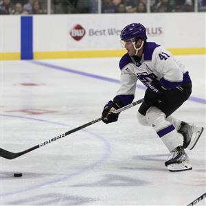 Mitchell Miller playing the Tri-City Storm of the USHL in a game last season.
