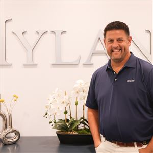 New CEO Bubba Berenzweig poses for a photo at Hylant headquarters in Toledo on Thursday. (THE BLADE/LIZZIE HEINTZ)