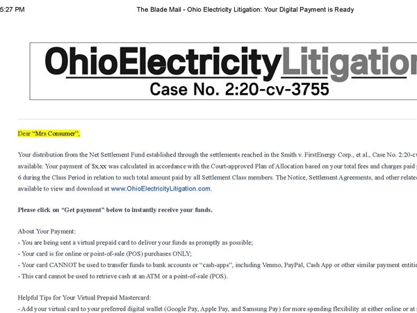 Not a scam: FirstEnergy settlement pays out millions | The Blade