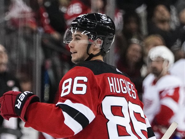 Hamilton scores winner, Jack Hughes adds two as Devils down Red Wings 4-3