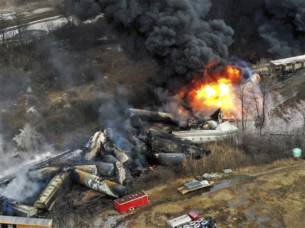 EPA didn't declare a public health emergency after fiery Ohio derailment