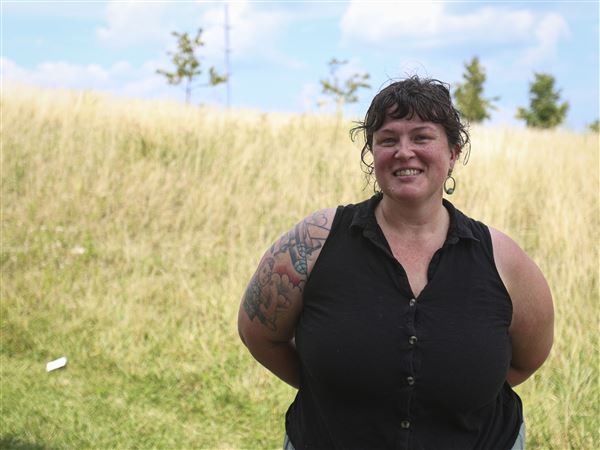 Angie Fitzpatrick, new program manager of the MultiFaith Council of Northwest Ohio, attends the annual picnic at the Glass City Metropark in Toledo on Aug. 10.