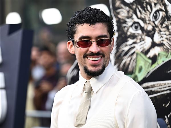 Benito Antonio Martinez Ocasio (aka Bad Bunny) attends the premiere of "Caught Stealing" at Regal Union Square on Aug. 26 in New York. 
