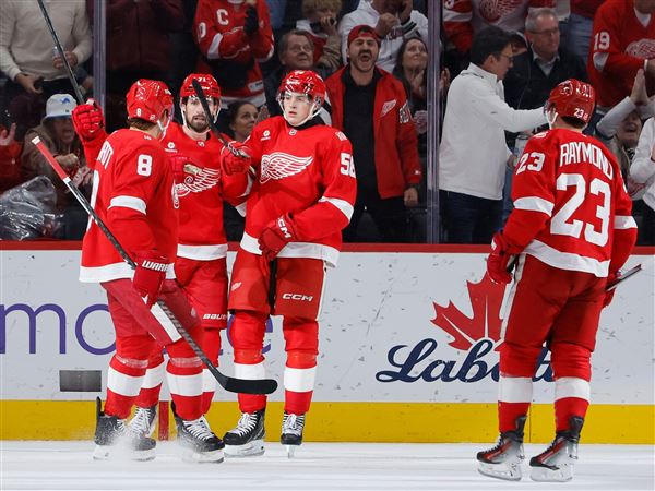 Edvinsson z dvema goloma pripomogel k preobratu Red Wingsov proti Blues