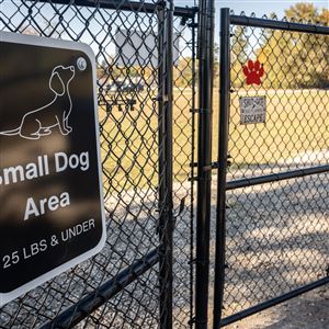 Fence at Blueberry Fields Dog Park on Oct. 28 at the park in Sylvania. The grand opening will be Saturday, Nov. 1.