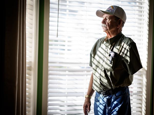 Army Veteran Bill Schultz Nov. 10, at his home in Findlay.