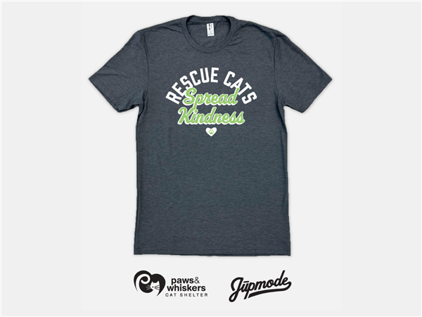 Through the end of November, $5 from every Community Shirt sold will be donated to Paws & Whiskers.