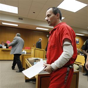 John Skelton in 2011 after being sentenced to 10-15 years  in prison in Lenawee County Circuit Court in Adrian, Michigan, Thursday, September 15, 2011.  He pleaded no contest to three counts of unlawful imprisonment in the disappearance of his three young sons in 2010.