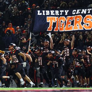 Liberty Center faces off against Genoa High School in a Regional Final football game at Fostoria Memorial Stadium on Nov. 21.