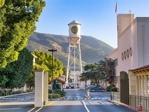 General views of the Warner Bros. studio lot in December 2023 in Burbank, California.